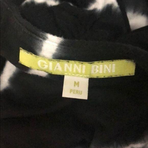 Gianni Bini black and white one shoulder dress M - Picture 4 of 5